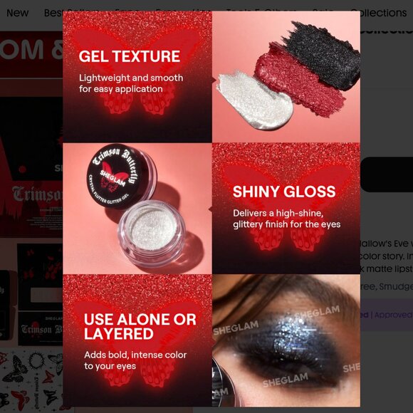 SHE GLAM CRIMSON BUTTERFLY FULL COLLECTION - Picture 2 of 6